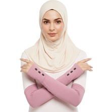 Altobeh Düğmeli Pratik Tesettür Kolluk Penye Namaz Kolluğu - Koyu Pembe