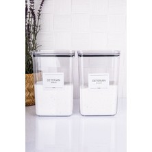 UltraMint 2900ML Beyaz ve Renkli Deterjan Kavanozu Çok Amaçlı Saklama Kutusu