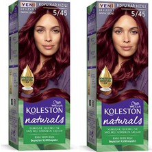 EkoAlışverişDünyam Naturals Saç Boyası Koyu Nar Kızılı 5/45 2x Paket (1124)