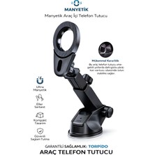 Araç Içi Magsafe Telefon Tutucu – Ayarlanabilir, Torpido Üstü, Ultra Güçlü Mıknatıs