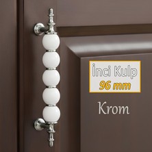 Glaswen Inci Kulp 96 mm Krom Mutfak Kulpu Çekmece Dolap Kapak Kulbu Metal Mobilya Dolabı Kulpları