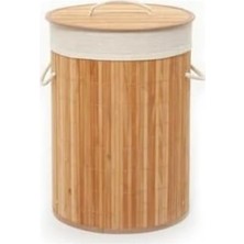 UltraMint Doğal Bambu Oval ve Kare Banyo Çamaşır Sepeti, Yeni Model