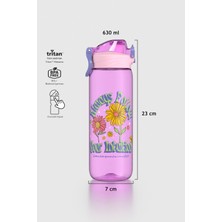 Renga Wave Desenli 630 ml Tritan Çocuk Matara 912166 Lila