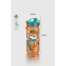 Renga Wave Desenli 530 ml Çocuk Matara 912169 Turuncu