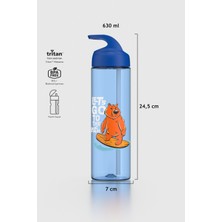 Renga Moly Desenli 630 ml Pipetli Tritan Çocuk Matara 912172 Mavi