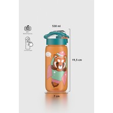 Renga Saga Desenli 530 ml Çocuk Matara 912174 Turuncu-Turkuaz
