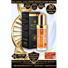 Dr. Sammy's Quarine Onarıcı Premium Saç Serumu (1 Aylık) Dökülmelere Karşı Bitkisel Kök Hücre Ekstratları, Vitamin ve Mineral Içeren %100 Saf ve Doğal Saç, Sakal, Kaş, Kirpik için Serum