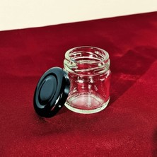 Sarkap Home Parlak Siyah 47'li 40 ml Cam Kavanoz Seti