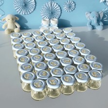 Sarkap Home Mavi Ayıcık Desenli 47'li 40 ml Cam Kavanoz Seti