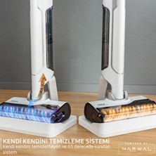 Tefal Islak ve Kuru Zemin Temizleme Kendi Kendini Temizleyen Rulo Fırçalı Kablosuz Dikey Süpürge X-Clean 10