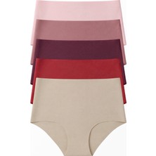 Stoykis 5 Adet Lazer Kesim Dikişsiz Yüksek Bel Kadın Külot Seti - Ekstra Esnek ve Iz Yapmaz