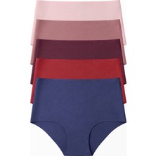 Stoykis 5 Adet Lazer Kesim Dikişsiz Yüksek Bel Kadın Külot Seti - Ekstra Esnek ve Iz Yapmaz