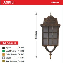 Kafesli Fener Askılı / Bakır Patina / 1XE27 / Akviva
