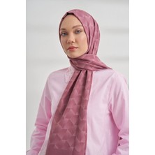 Armanda Cotton Monogram Geometrik Desen Şal 3120 - 238 Gül Kurusu