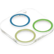 SiHako Newface Iphone 13 Renkli Kamera Lens Koruma Cam - Yeşil-Sarı