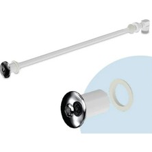 Karpa Taharet Çubuğu, Uzun, Açılı Uç, Pvc, Krom Uç