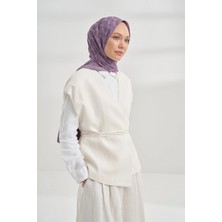 Armanda Cotton Monogram Geometrik Desen Şal 3120 - 761 Leylak