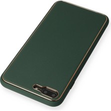 SiHako Newface Iphone 7 Kılıf Coco Deri Silikon Kapak - Yeşil