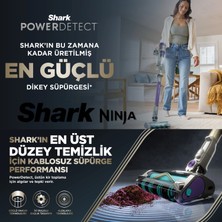 Shark Turbo Fırçalı Başlığı Sayesinde Evcil Hayvan Tüyleri ve Ince Tozlarda Üstün Performans Powerdetect Turbo Başlıklı Şarjlı Dikey Süpürge