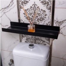 UltraMint Modern Siyah Metal Banyo Rafı, Şık ve Dayanıklı Saklama Çözümü
