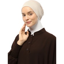 Altobeh Hazır Pratik Geçmeli Lastikli Tesettür Bone - Kum Beji