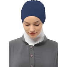 Altobeh Hazır Pratik Geçmeli Lastikli Tesettür Bone - Açık Kot