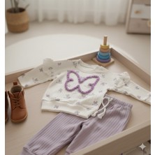Gmn Collection Kelebek Figürlü Omuzdan Çıtçıtlı Kız Bebek Alt Üst Takım