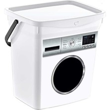 UltraMint Beyaz Deterjanlık Kutusu 10 Lt, Pratik ve Şık Ev Temizlik Aksesuarı