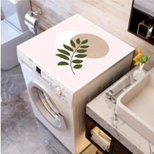 UltraMint Bohem Yaprak Baskılı Çamaşır Makinesi Örtüsü 62X100 Cm, Banyo Düzenleyici