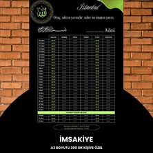 Fırsatkolik Ramazan Imsakiyesi - 300 gr - A3 Boyut Kişiye Özel Isimli & Logolu 1 Adet Siyah-Yeşil