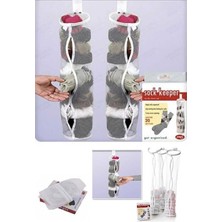 Fırsatkolik 5 Adet Dolap Içi Asılabilir Temiz Çorap Düzenleyici Çorap Filesi Askılık