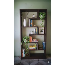 Hikioe  Asimetrik Masif Ahşap Kitaplık