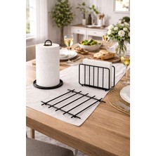 Karteya Siyah Mutfak Servis Seti, Dik Havluluk, Kafes Peçetelik, Nihale