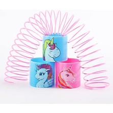 Oktay Sesal 4 Adet Stres Yayı Unıcorn Stres Oyuncakları Akordiyon Yay Stres Oyunları Eğitici Oyuncak Yay