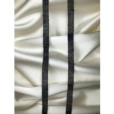 Ezel-in Tekstil Aksesuarları Dekoratif Siyah Pamuk Biye Şerit, 50 Metre, KOD-P344A