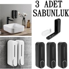 UltraMint 3’lü Duvara Monte Banyo Sabun ve Şampuan Sıvı Şişesi Seti