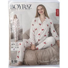 Boyraz Kadın Pijama Takımı Süet