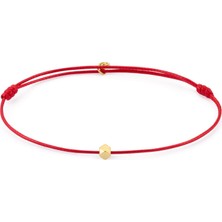 Altın Kaplama Çelik Kırmızı Şans Erkek Ip Bileklik