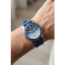 Slazenger Mavi, Spor Erkek Kol Saati 42MM, Mavi Silikon Kordon, Takvimli, 5 Atm