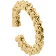 Altın Kaplama Çelik Mesh Erkek Yüzük