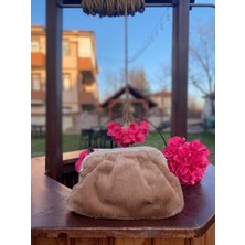 Bej Peluş Kadın Çanta