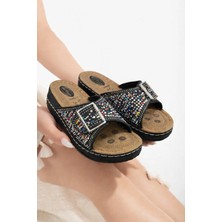 Behtah Kundura Yeni Sezon Boncuklu Şık Tasarım Yumuşak Tabanlı Günlük Terlik