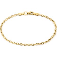 Altın Kaplama Çelik Cable Zincir Erkek Bileklik