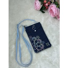 CIGDEMCALISKAN Mandalatwo Harf Nakışlı Telefon Kılıfı Çanta