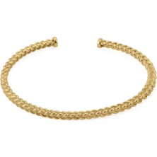 Altın Kaplama Çelik Mesh Erkek Bilezik