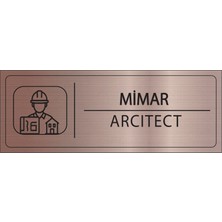 Mayeka Mimar Isimlik Bronz Metal Kapı Isimliği Levhası Yönlendirme Tabelası