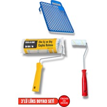 Trend Ak Home 3’lü Boyacı Seti – 20 cm Rulo + 10 cm Rulo + Boya Izgara (Rulo Eleği)