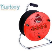 Fırsatkolik Extra 4lü Elektrik Seyyar Makaralı Uzatma Kablo 50 Metre Taşınabilir