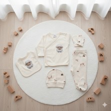 Gmn Collection Yenidoğan Kuzu Figürlü 5'li Hastane Çıkışı Zıbın Seti