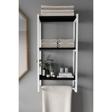 UltraMint 3 Katlı Modern Duvar Rafı, Banyo ve Mutfak Geniş Depolama Ünitesi